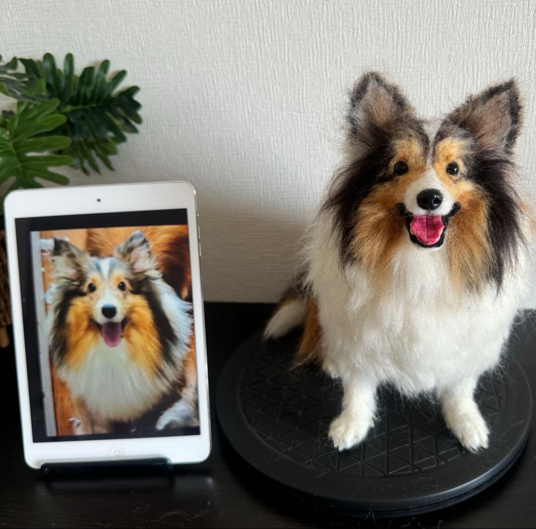 p*o様 わたわたペット　わんこ限定　分身の術　中サイズ　(20センチ程)羊毛フ