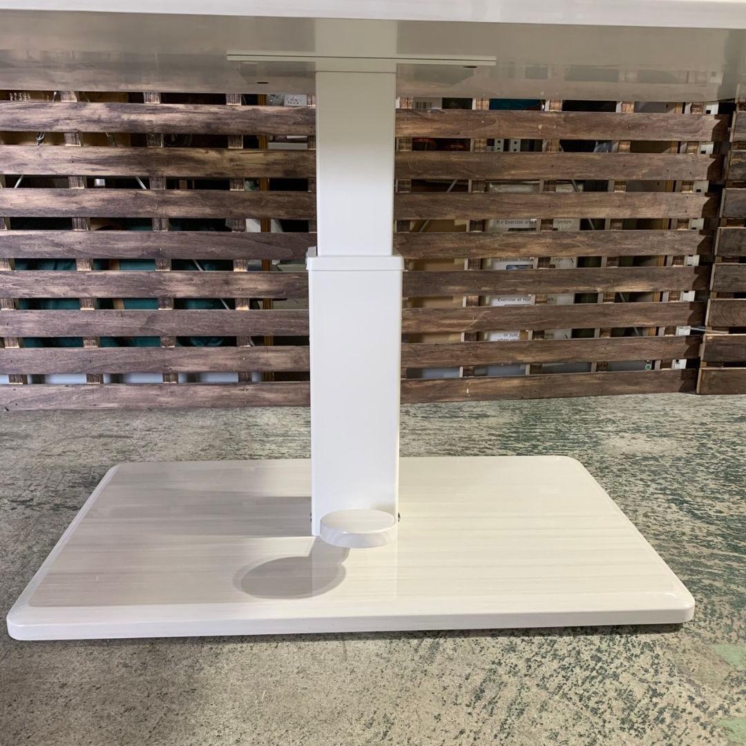 H910\" シギヤマ家具 NORDI 昇降式ダイニングテーブル ホワイト