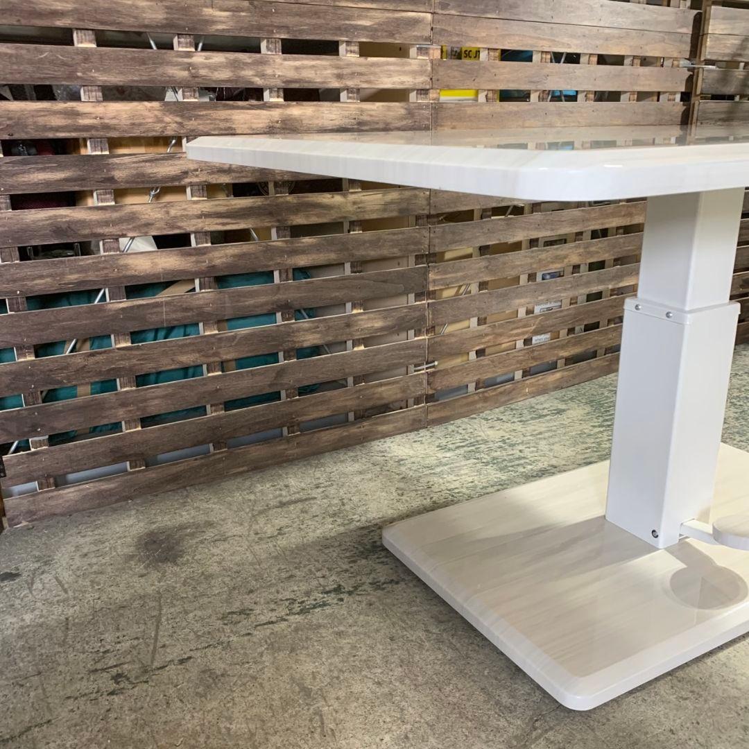 H910\" シギヤマ家具 NORDI 昇降式ダイニングテーブル ホワイト