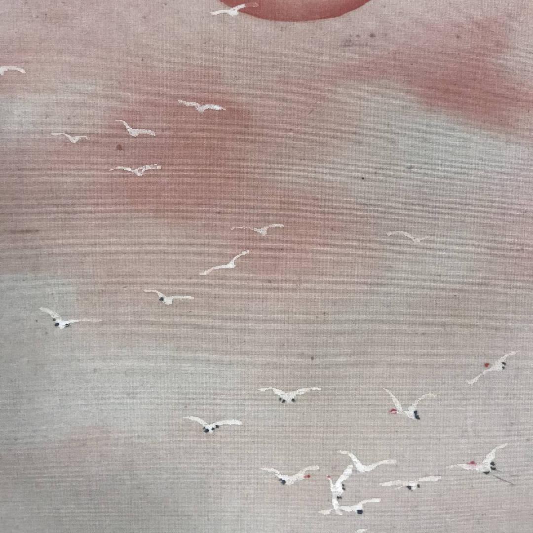 【真作】白海/高砂群鶴図/高砂図/掛軸☆宝船☆AB-522