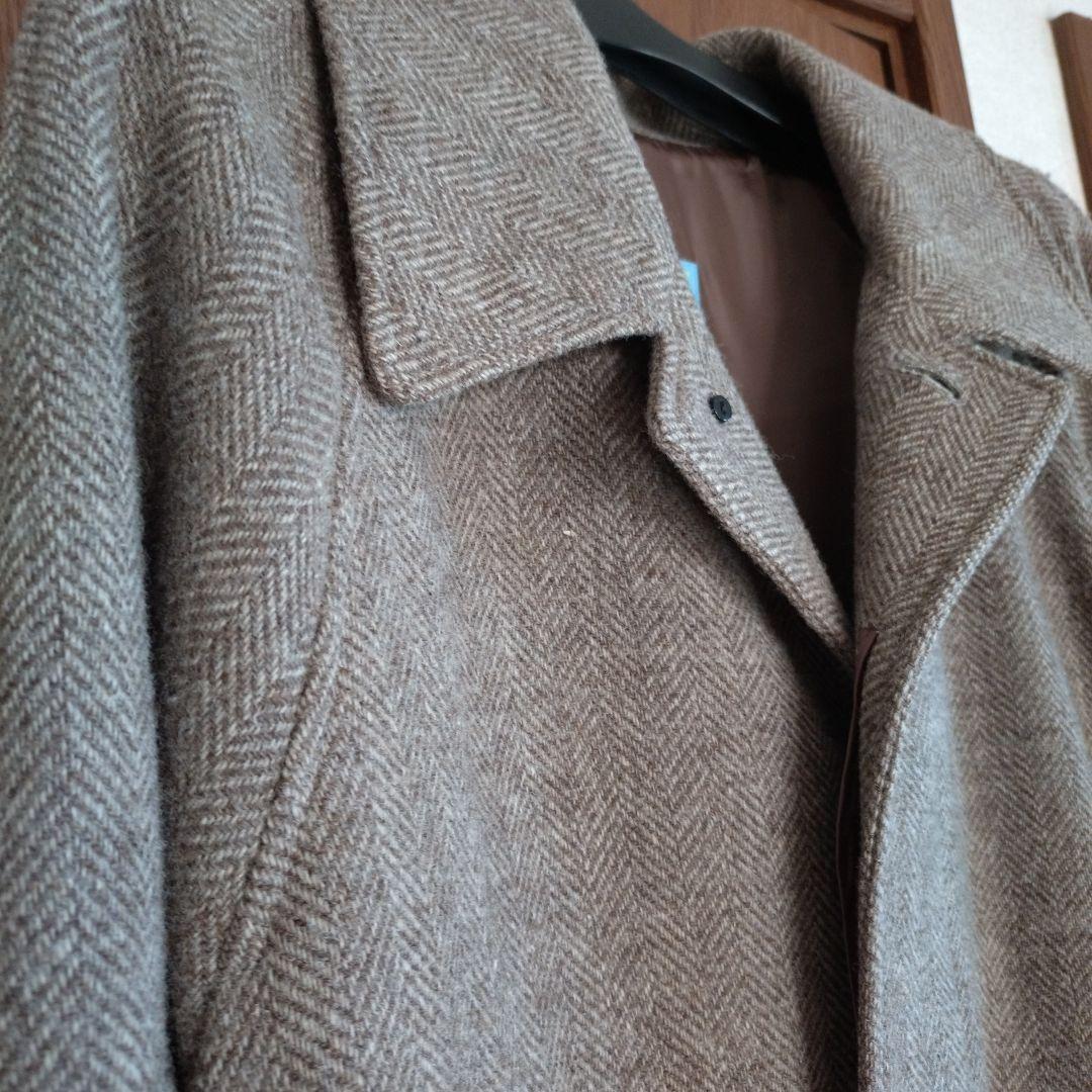 NOLLEYS ヘリンボーン チェスターコート＆ブルーマフラー付き