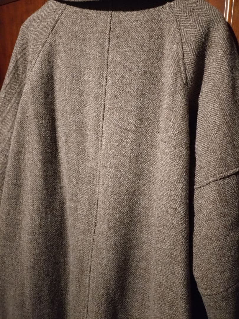 NOLLEYS ヘリンボーン チェスターコート＆ブルーマフラー付き