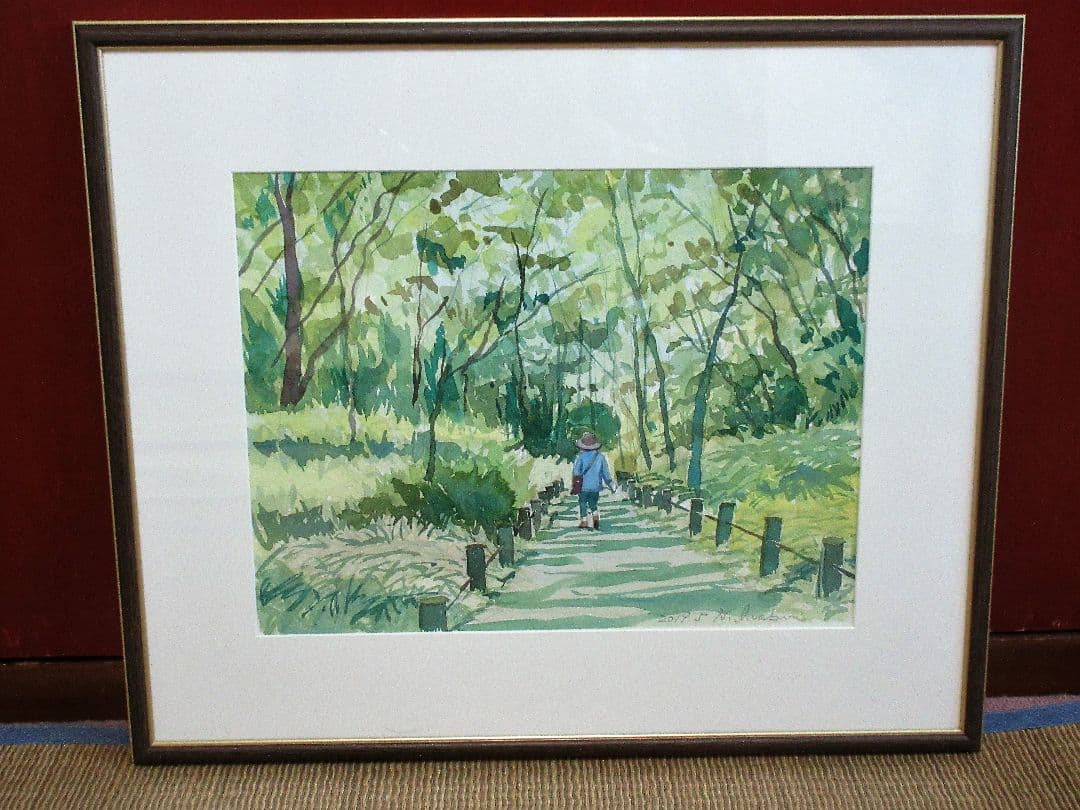 水彩画「小網代の森」