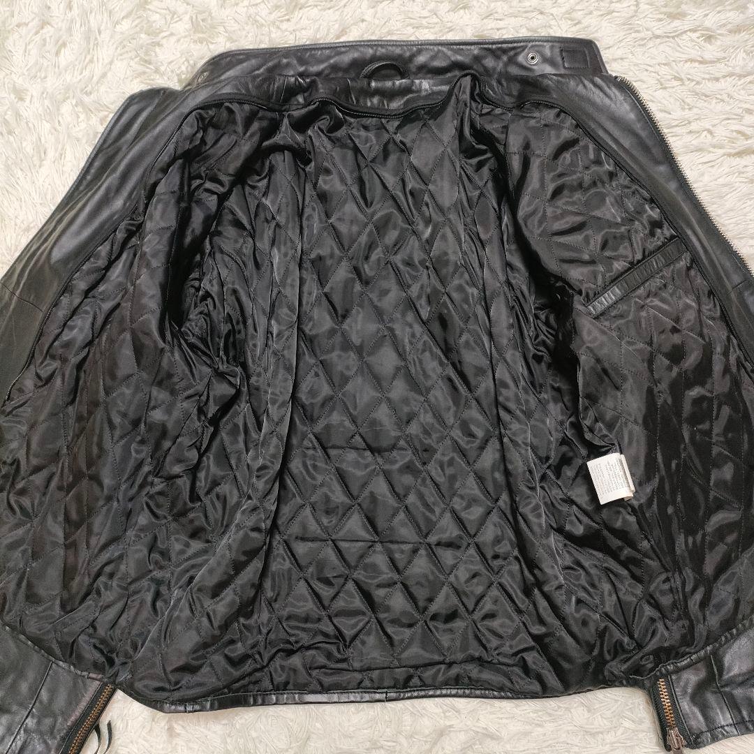 【希少サイズ5L】Haruf　シングルライダースジャケット　ライナー付き　馬革