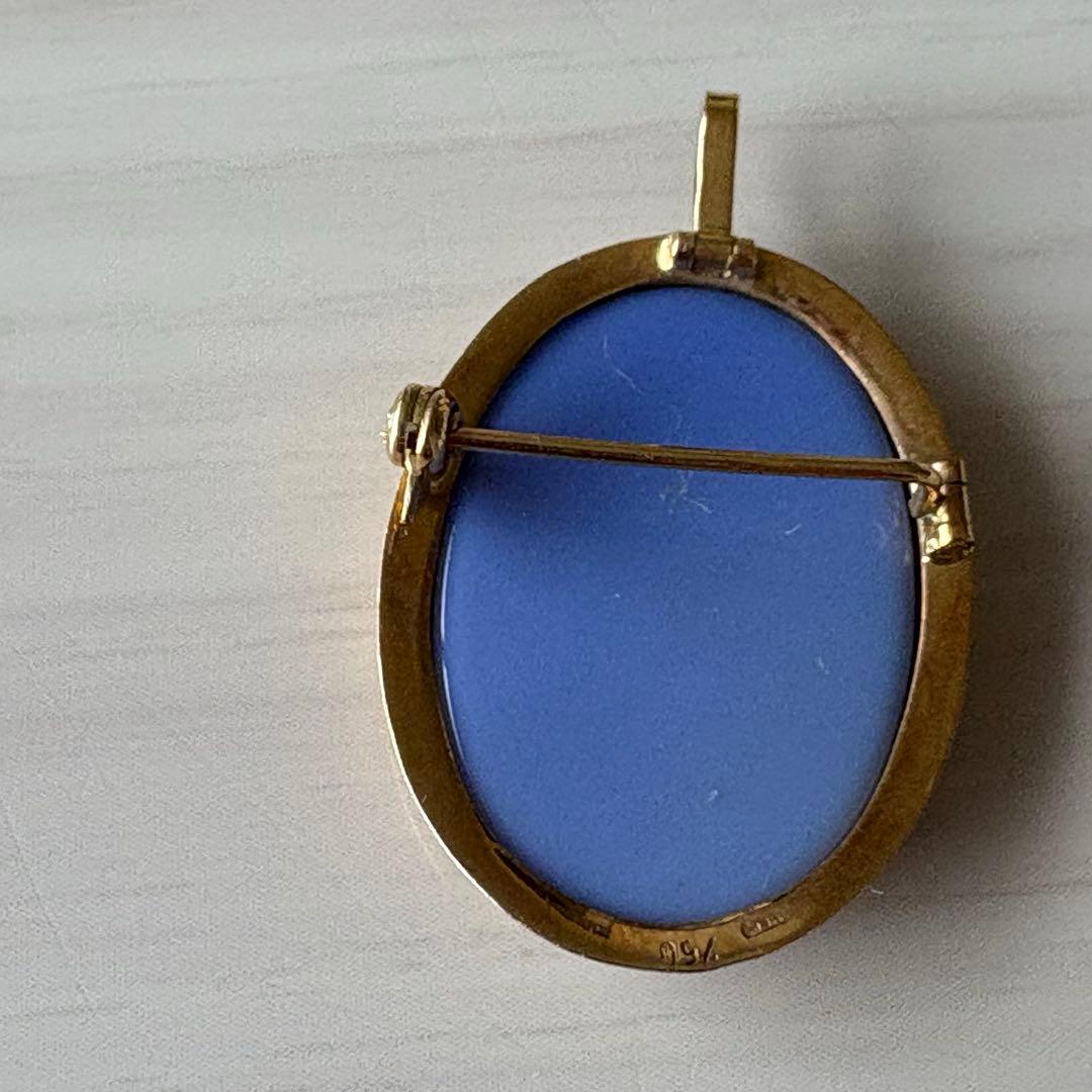 18金カメオブローチ