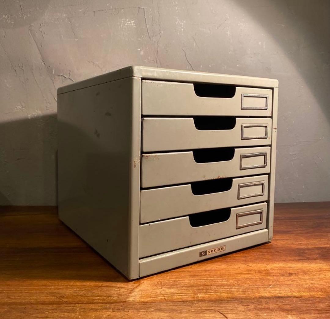 ヴィンテージ メタルキャビネット シャビー インダストリアルインテリア 店舗什器