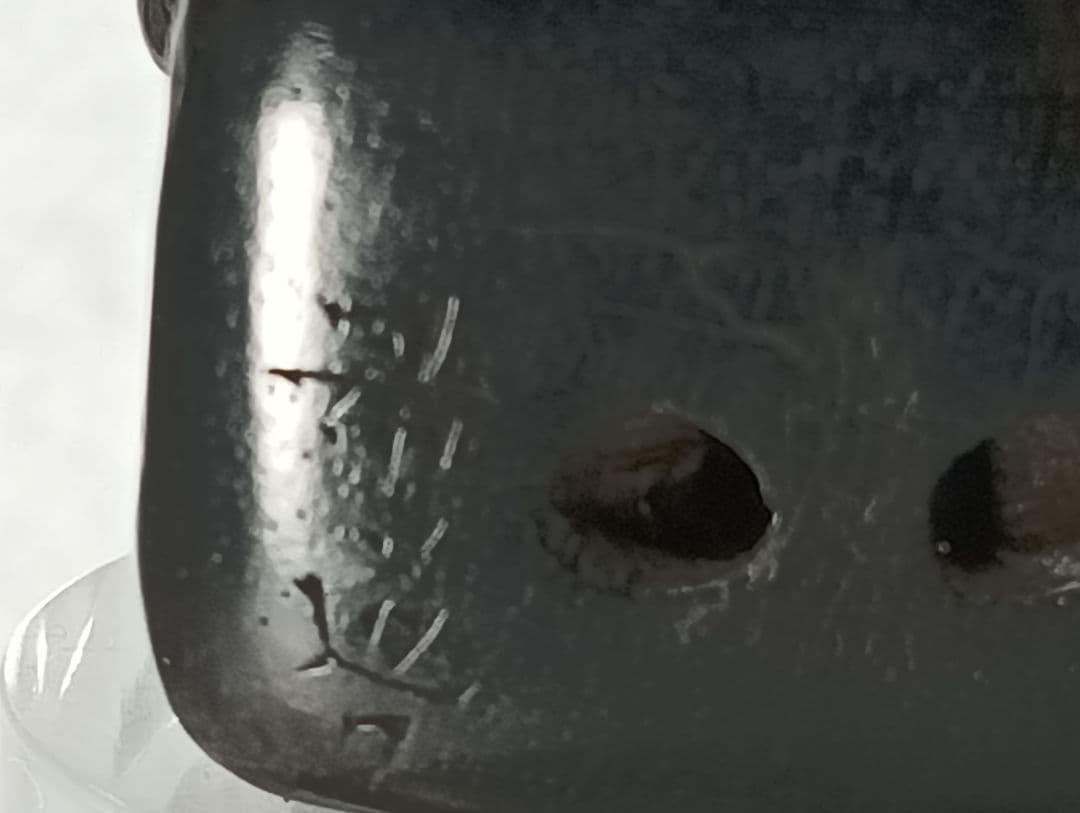 海松（黒珊瑚）彫 根付 「蓬莱山」神仙思想 銘有 破損無 超絶技巧名品