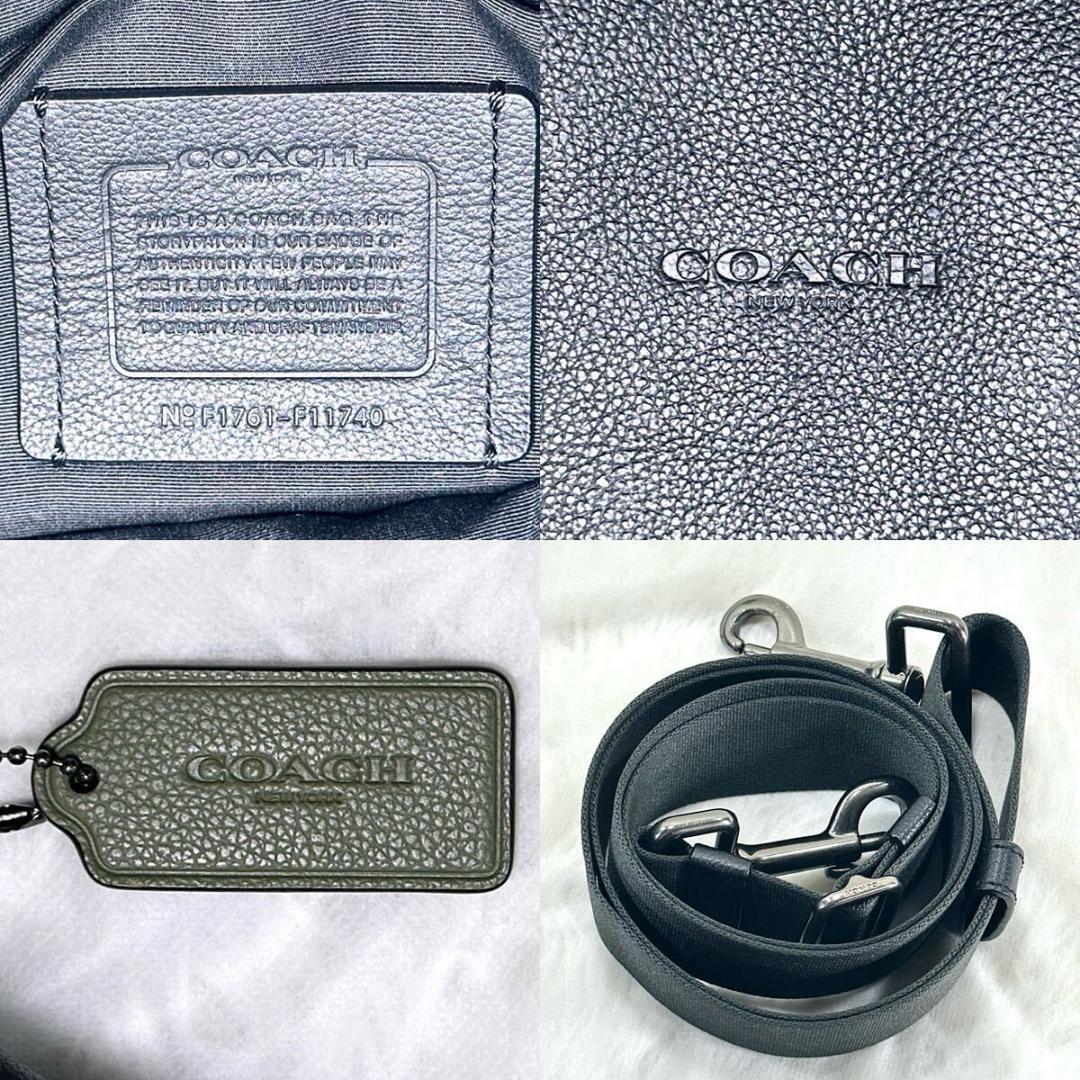 【極美品】コーチ フォールドオーバー ビジネスバック 2way レザー A4可