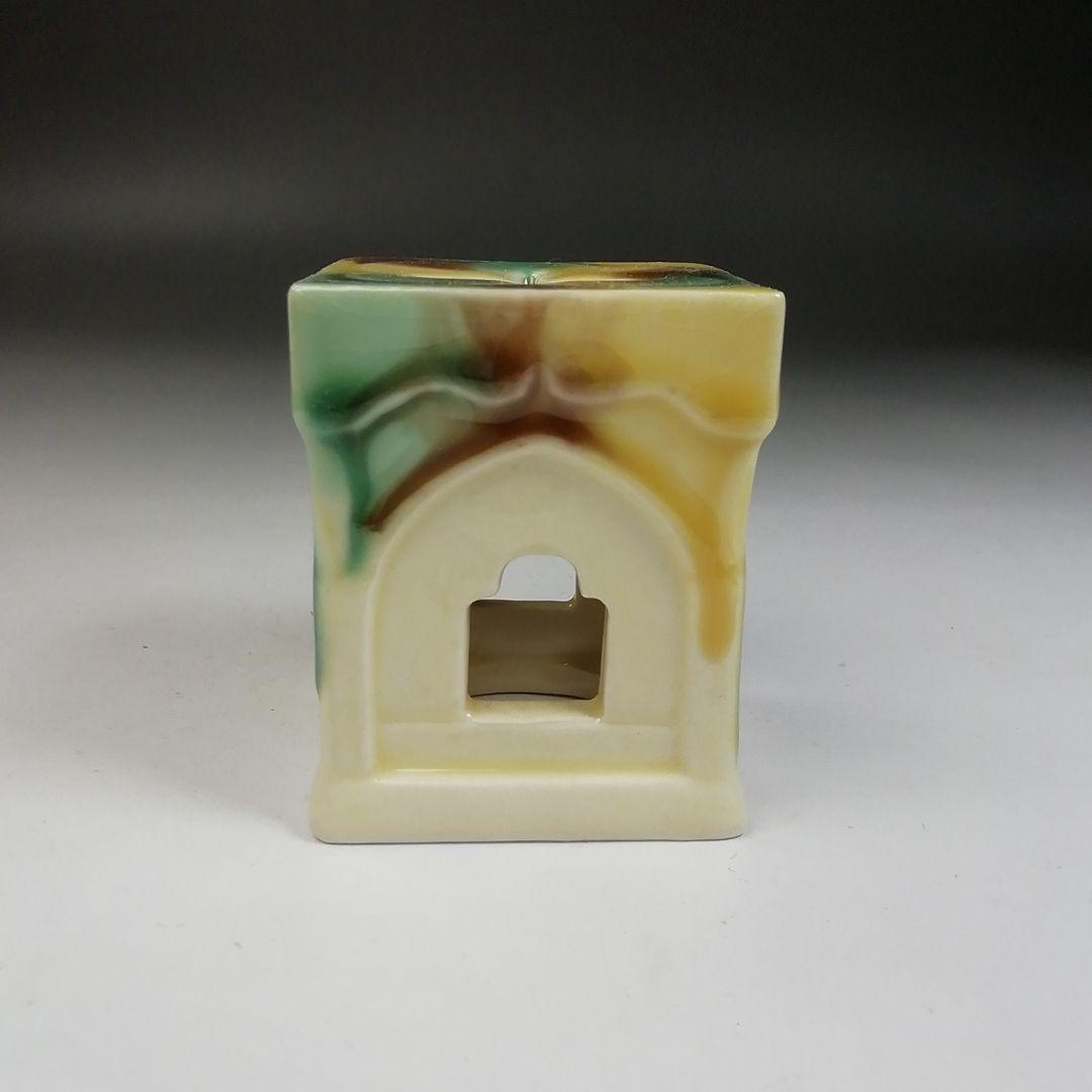 Ｗ１０２　蓋置　『長崎三彩』『天主堂　江口秀山 作』　共箱　茶道具