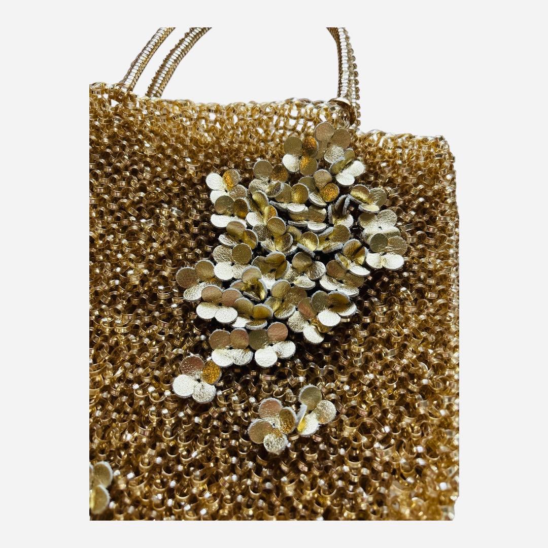【美品】ANTEPRIMA ワイヤーバッグ　ゴールド