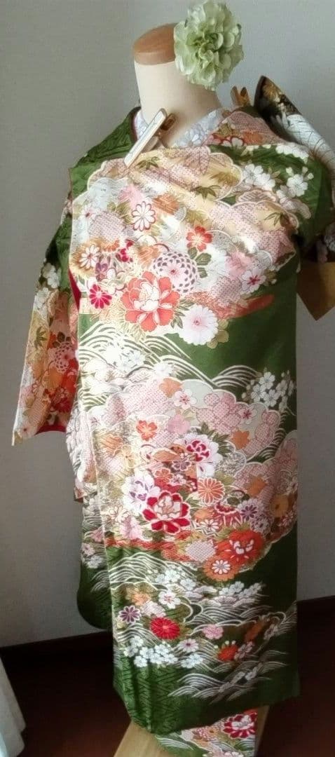 442.凛と可愛い！振袖7点セット　正絹　フルセット　成人式