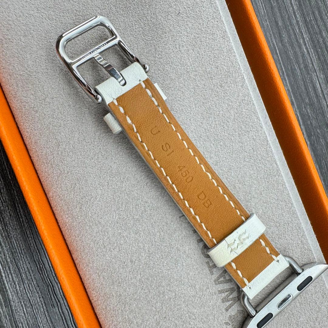2574 美品　Apple Watch エルメス　ホワイト　ドゥブルトゥール