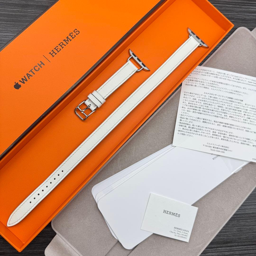 2574 美品　Apple Watch エルメス　ホワイト　ドゥブルトゥール