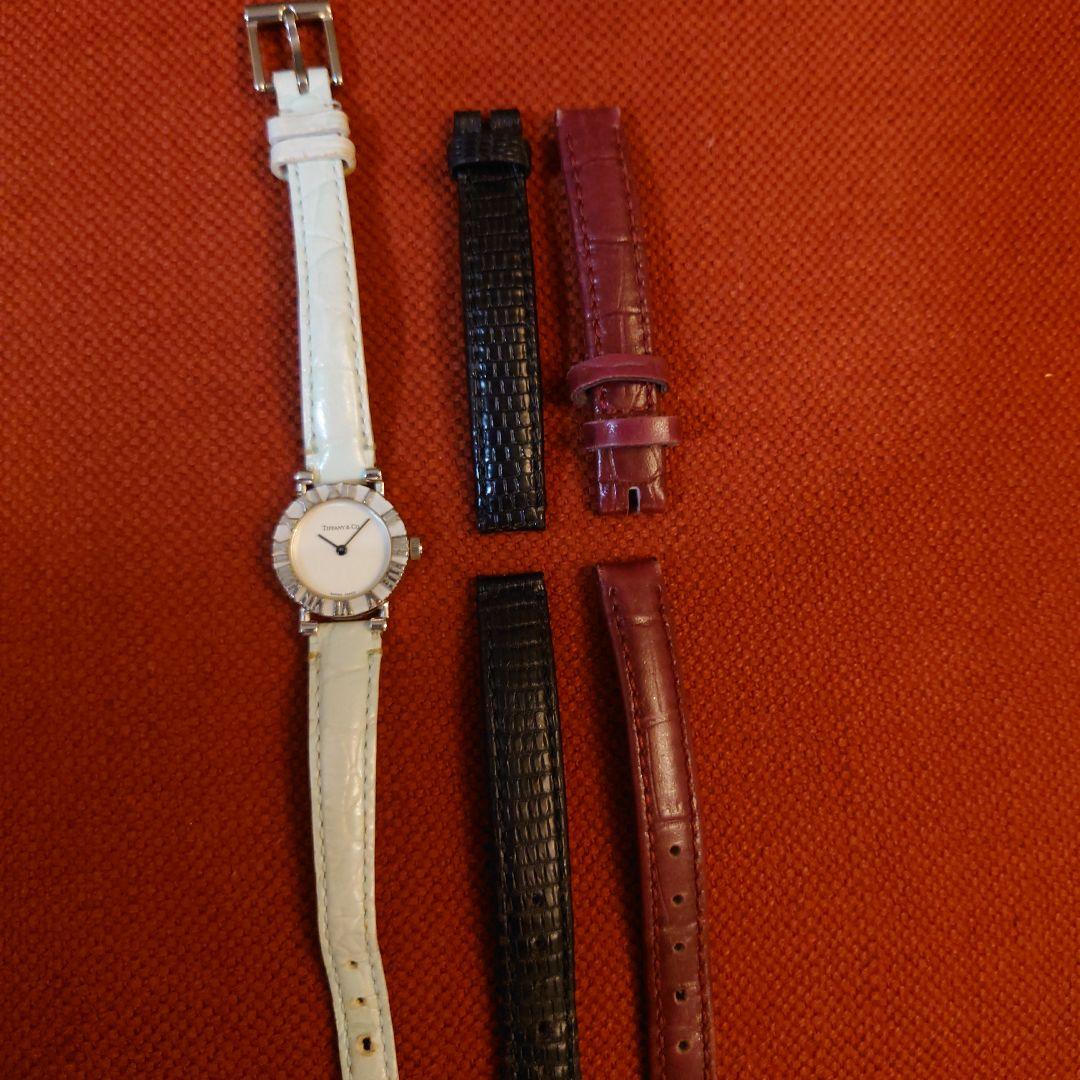 Tiffany & Co. ビンテージ レザー 時計 替えレザーベルト2本付き