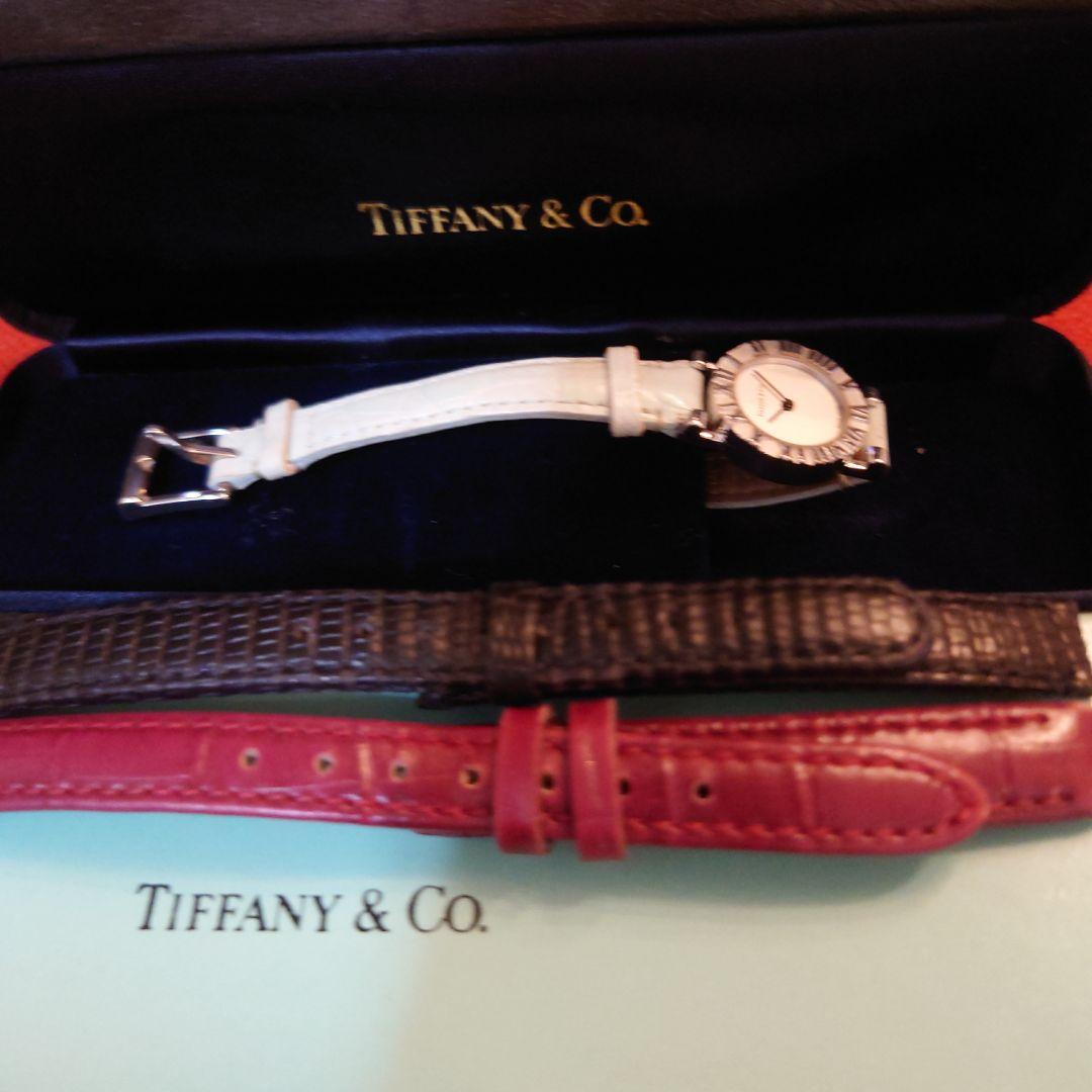 Tiffany & Co. ビンテージ レザー 時計 替えレザーベルト2本付き