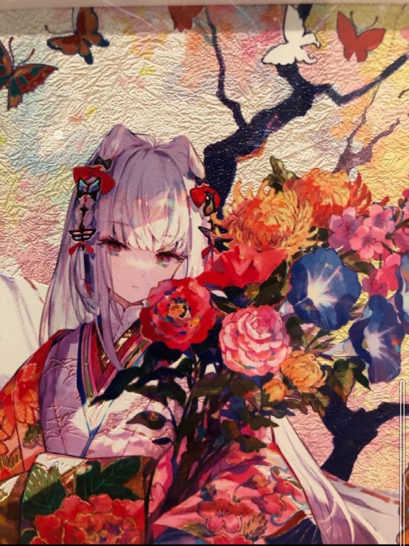 四季織りの着物　B4特殊印刷アート　藤ちょこ先生