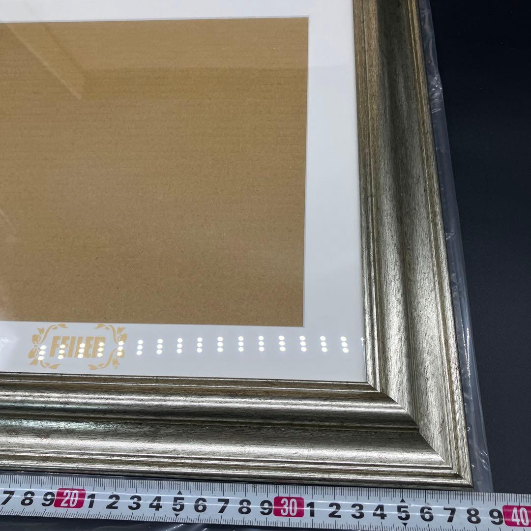 FEILER シルバー　額縁　ロゴ入り　フェイラー　額　フレーム　希少　未使用