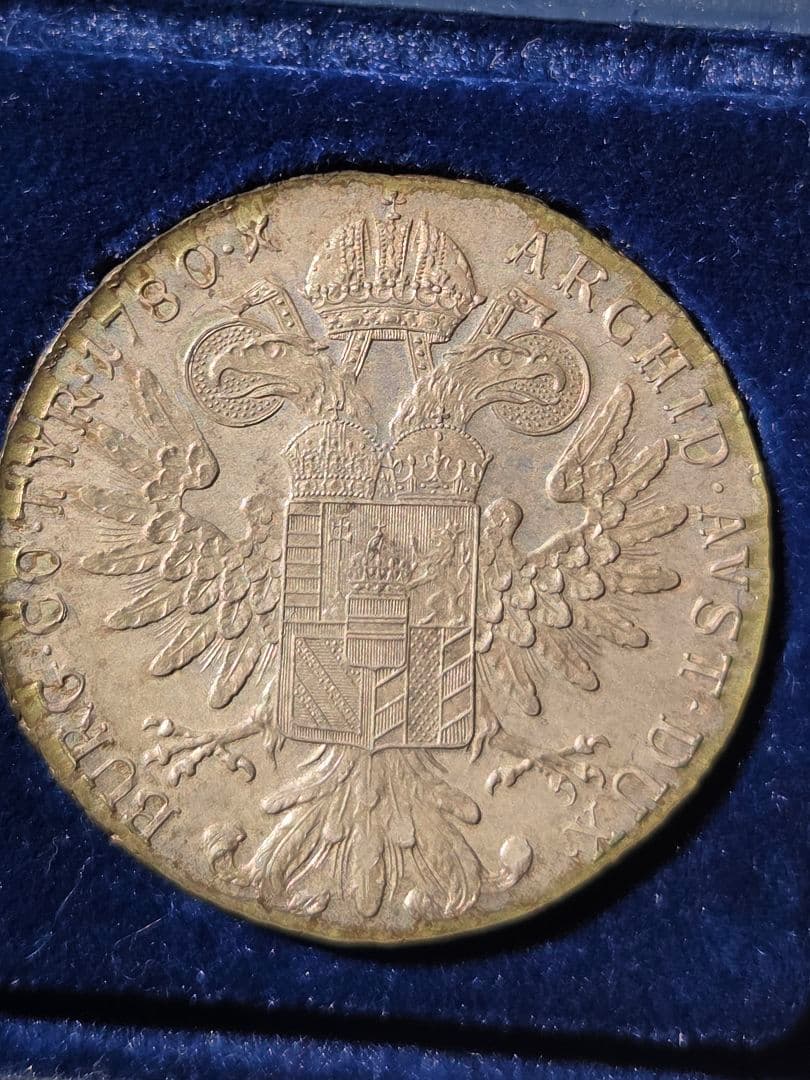 (プルーフ)オーストリア共和国　マリアテレジア　1ターレル銀貨再鋳貨　1780