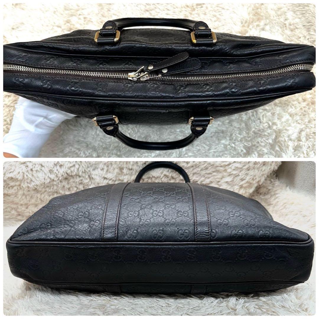 【美品】GUCCI グッチ シマ ビジネスバッグ レザー GG ブリーフケース