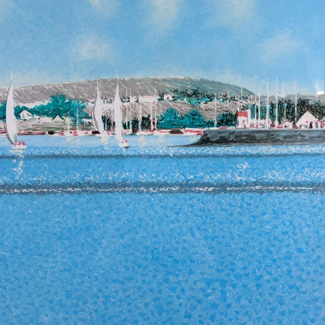 アンドレ・ブーリエ「ヴォワリエ」リトグラフ 直筆サイン入 額縁入り