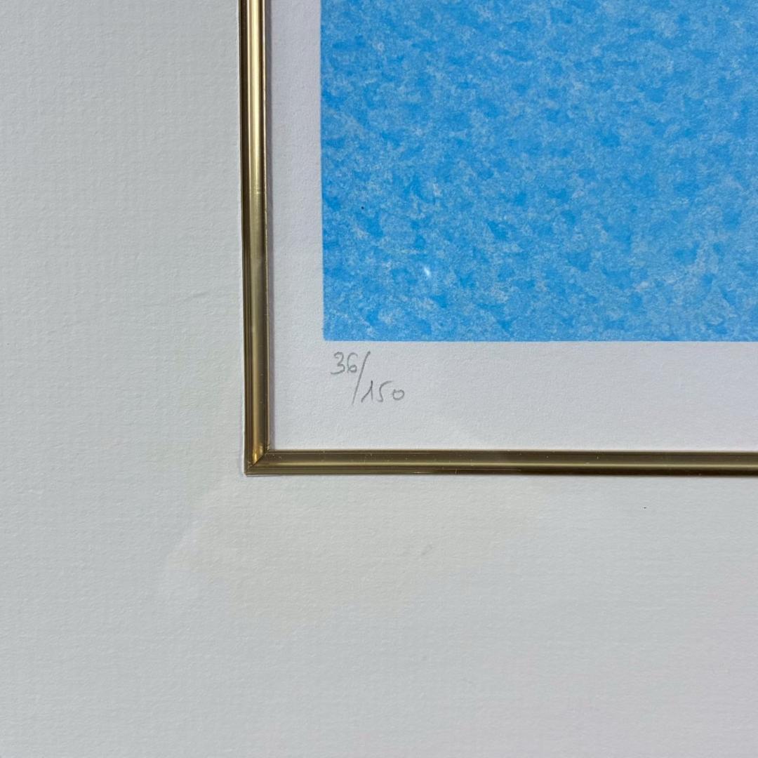 アンドレ・ブーリエ「ヴォワリエ」リトグラフ 直筆サイン入 額縁入り