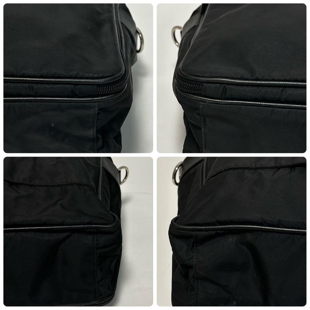 u26【極美品】近年モデル　プラダ　三角ロゴ　ブラック　2wayショルダー.