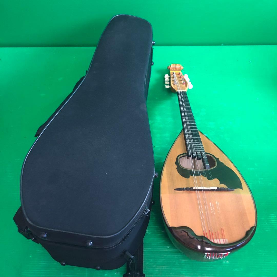 S.WATANABE 木製マンドリン 本体とケース付き 石浜ゆき氏為謹作