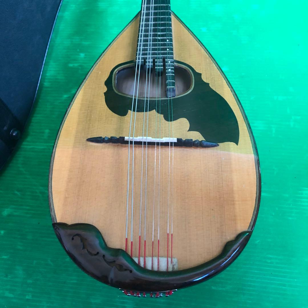 S.WATANABE 木製マンドリン 本体とケース付き 石浜ゆき氏為謹作