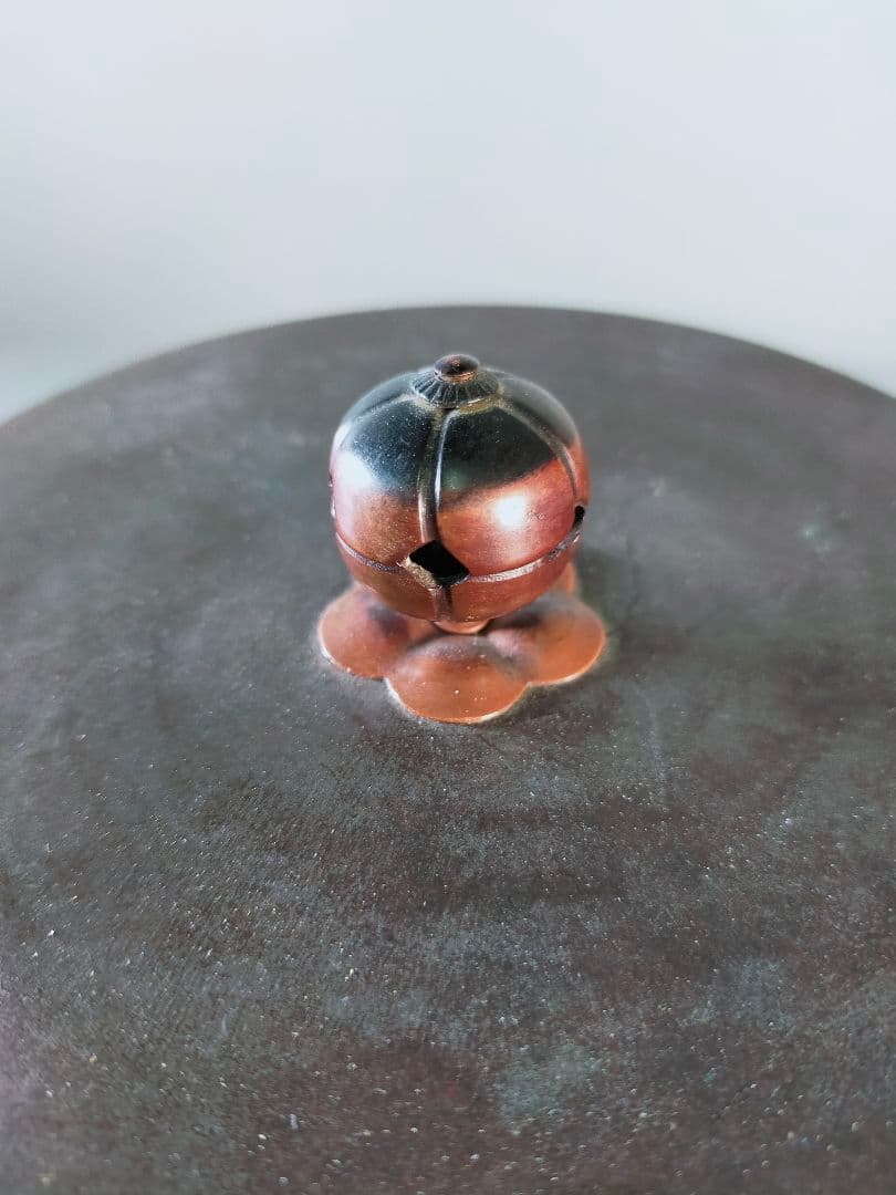 173-1/極上!!/肩霰松梅地紋/天猫作　無紛者也/大西清右衛門　極/甑口釜