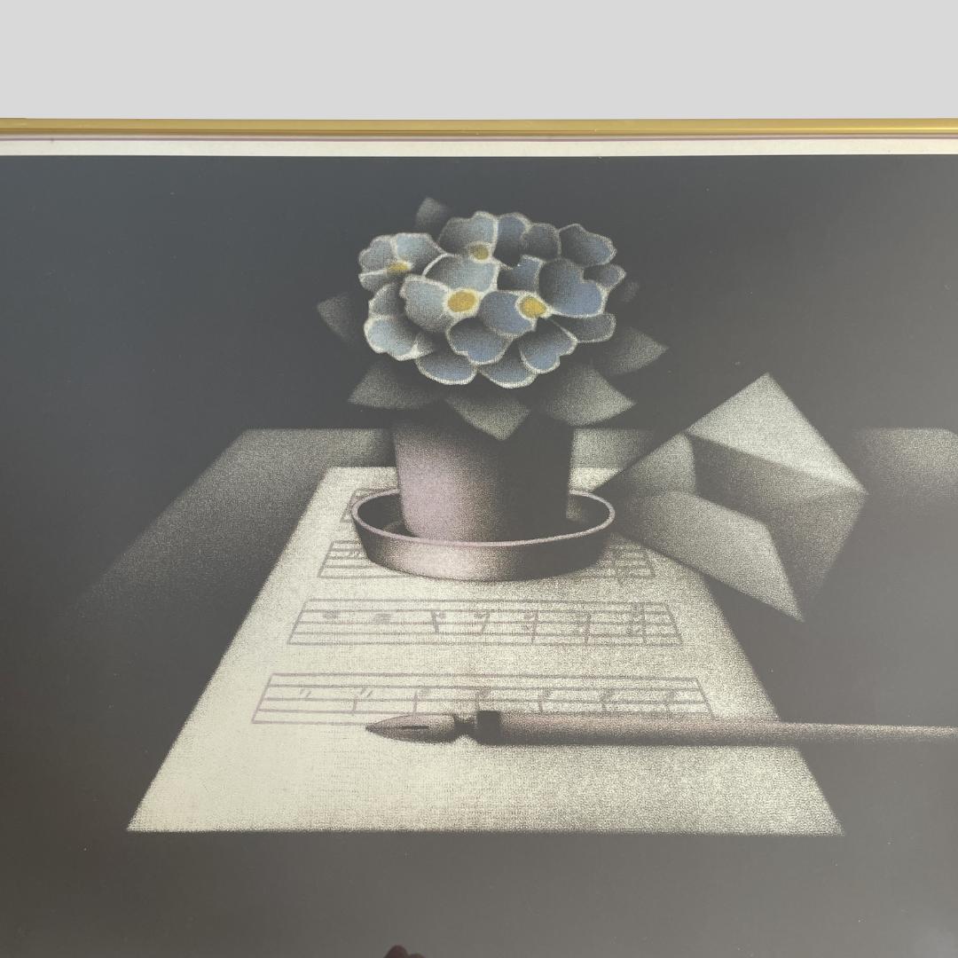 希少 1980s【マリオ・アバチ】 ヴィンテージ 額装 エキシビジョンポスター