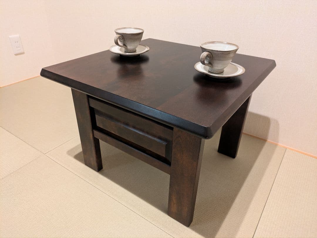 【北海道民芸家具】 北民 サイドテーブル コーヒーテーブル 無垢材 ミズメザクラ