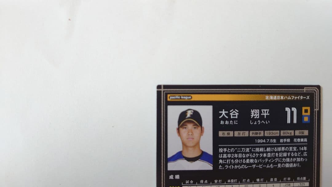【美品】オーナーズリーグ2015 大谷翔平 銀箔サイン