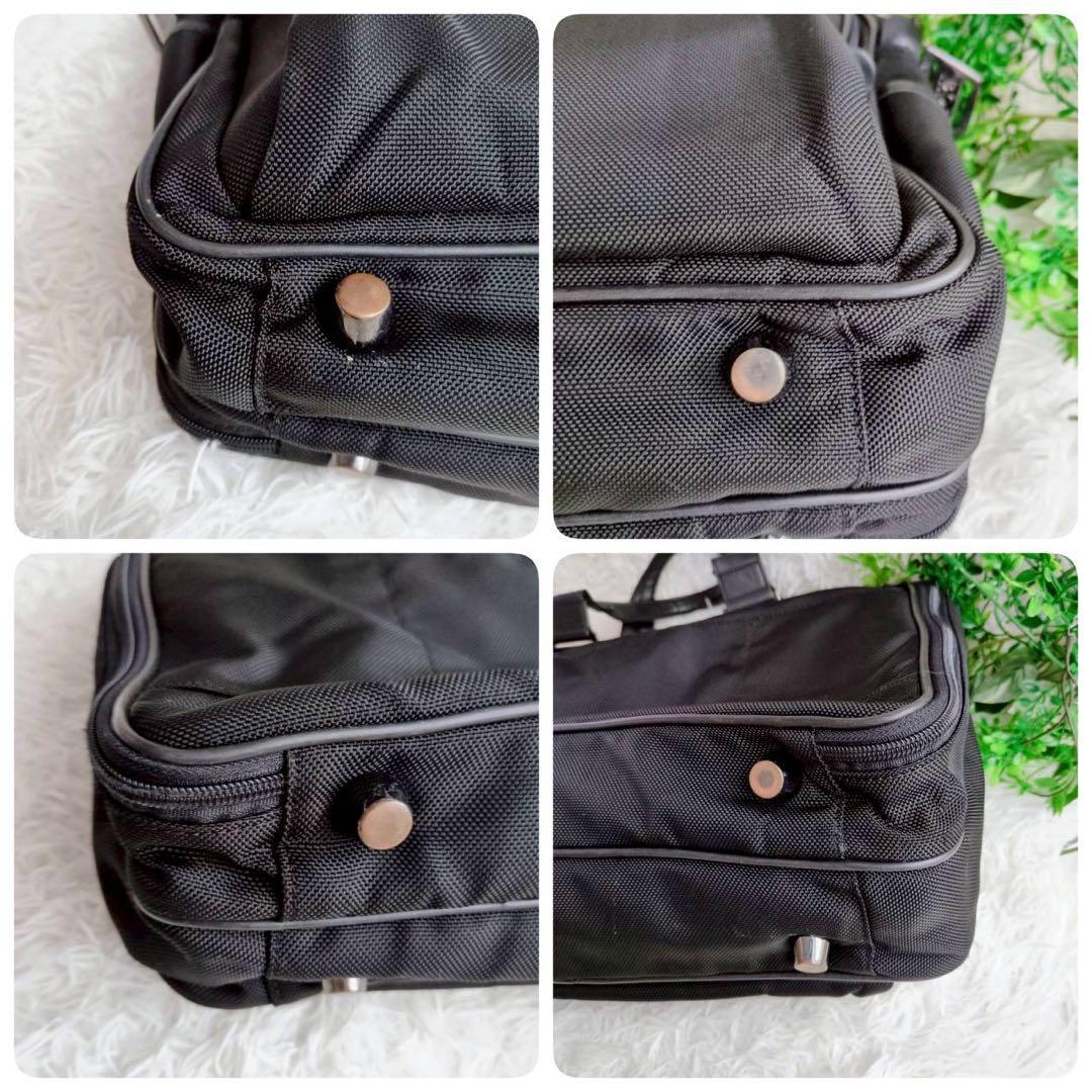 ◾︎美品◾︎ ヒューゴボス ビジネスバッグ 2way 2層 ロゴ ナイロン レザー
