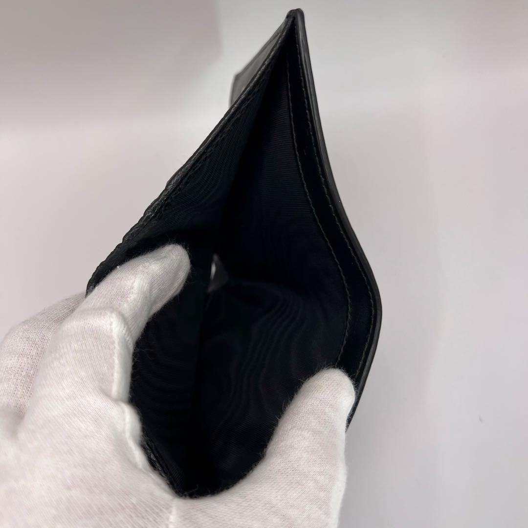 PRADA 二つ折り財布　ブラック　ヴィッテロダイノ　2ML049　レザー　財布