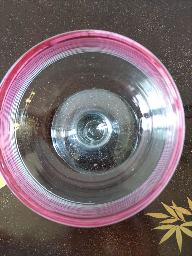 す*れ様 金赤暈し　千段巻氷コップ