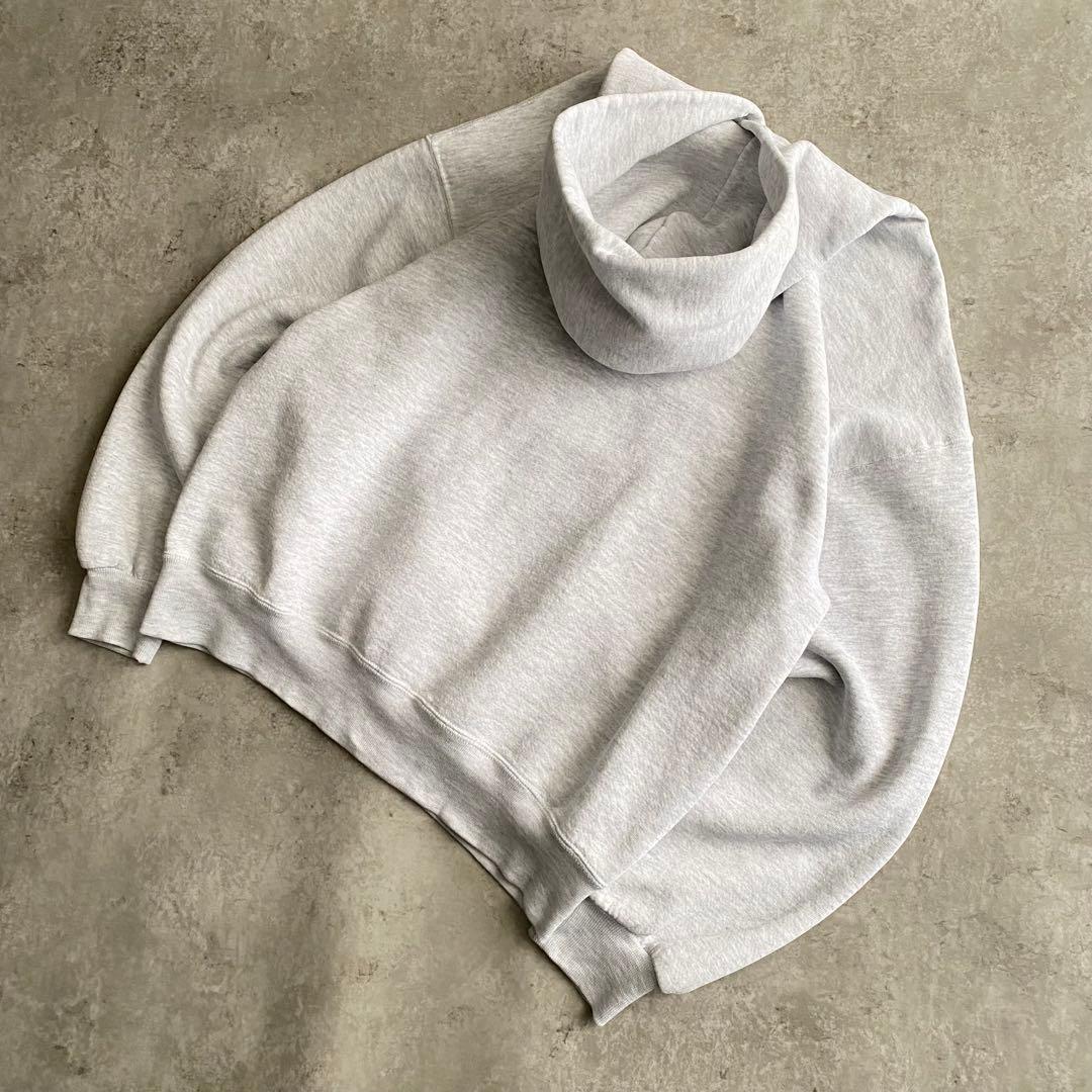 神サイズ 90s ラッセル 無地 パーカー USA製 L シルバー グレー