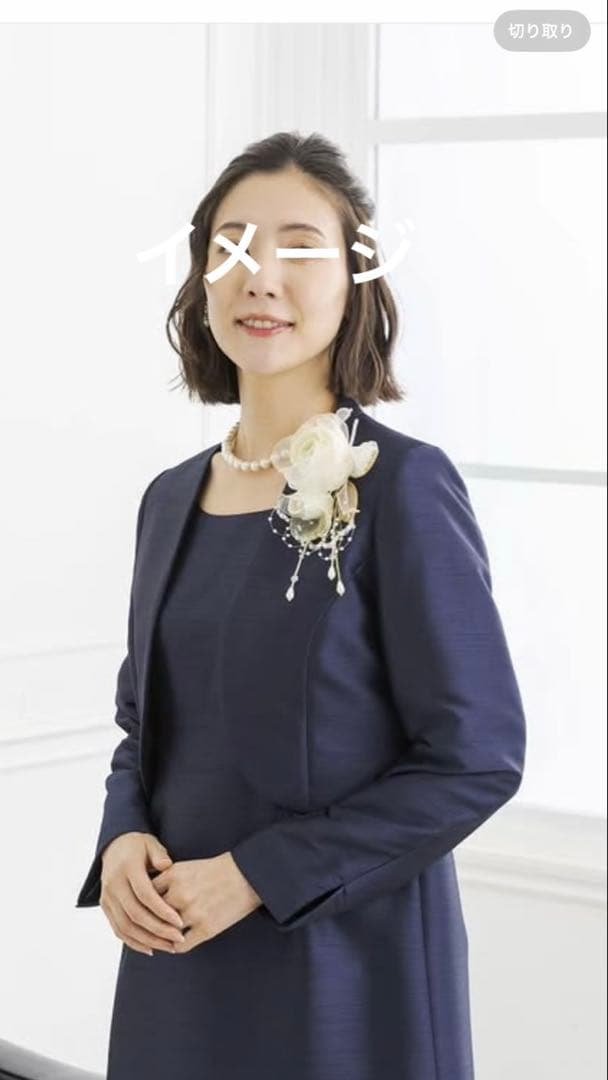 東京ソワール　PETITSOIR コサージュ ブローチオフホワイト色　新品未使用