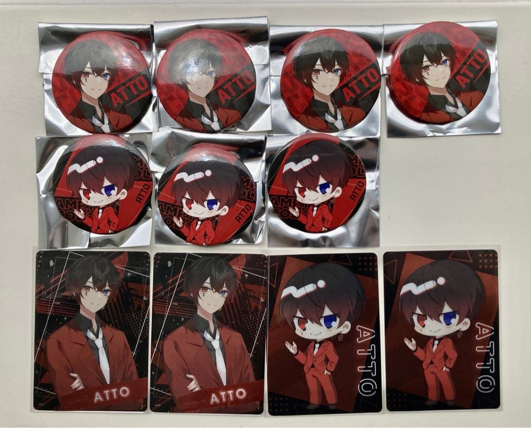 AMPTAK×COLORS あっとくん　缶バッジ　カード　セット