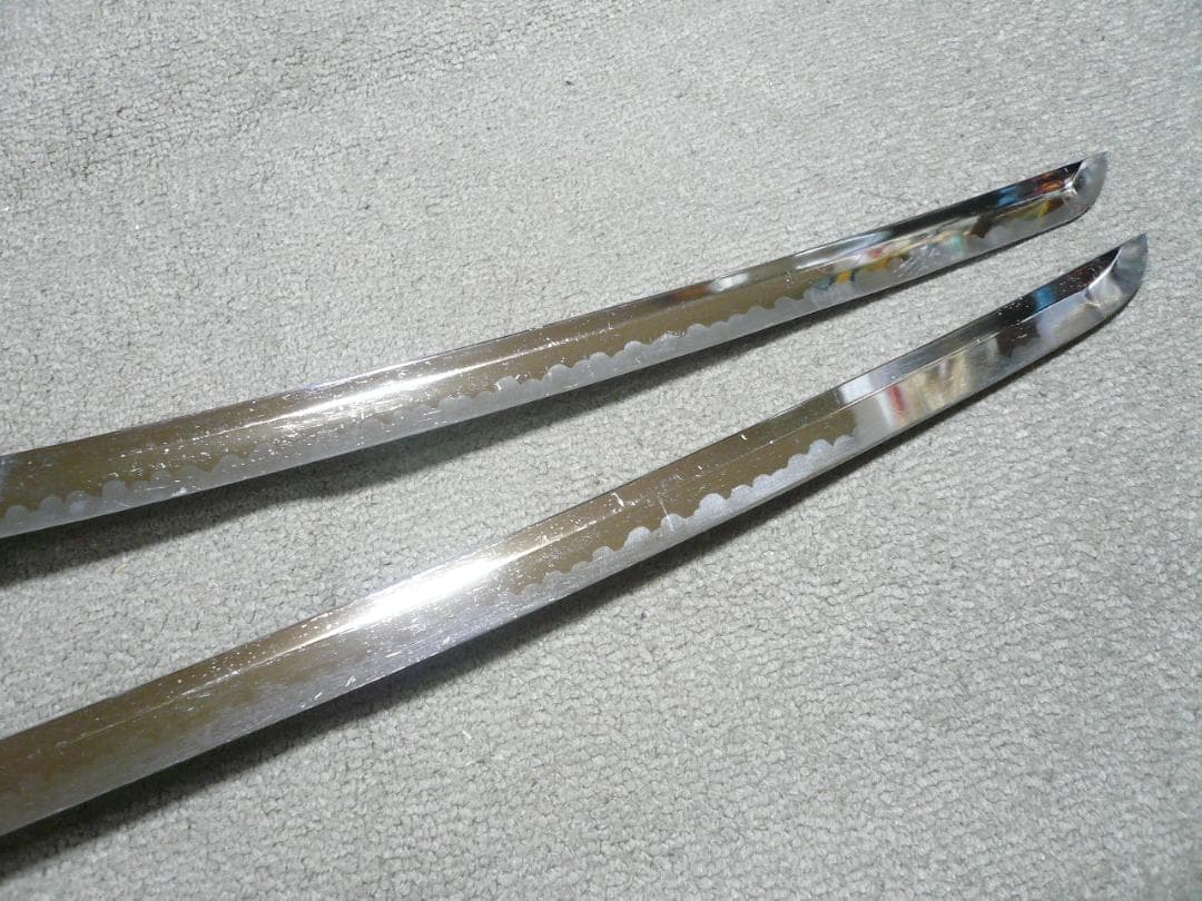 模造刀 日本刀 大小2本 金茶 富士 龍 大刀 脇差