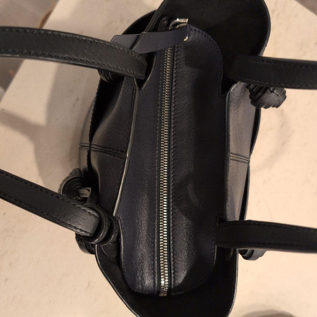 TODS バケツバッグ　ネイビー