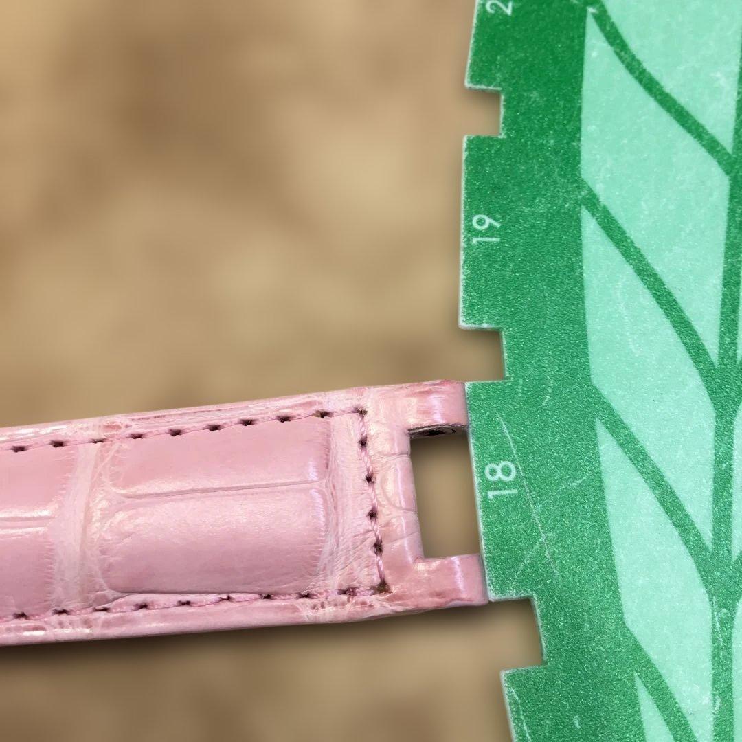 カルティエ　レザーベルト　カーフ型押し　18ミリ　(A183)