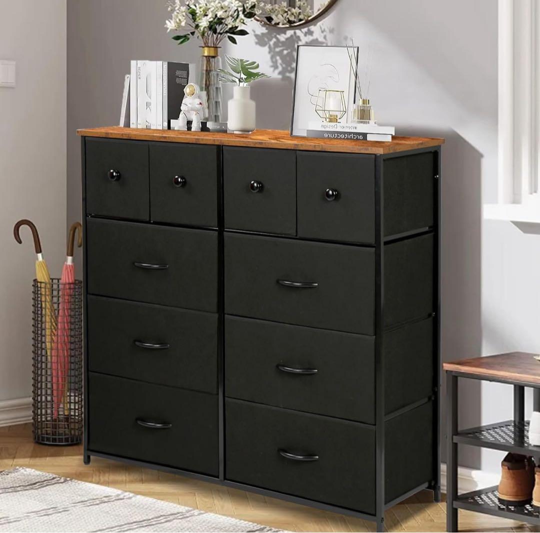 チェスト タンス 収納チェスト 大容量 4段10杯 100*30*98cm