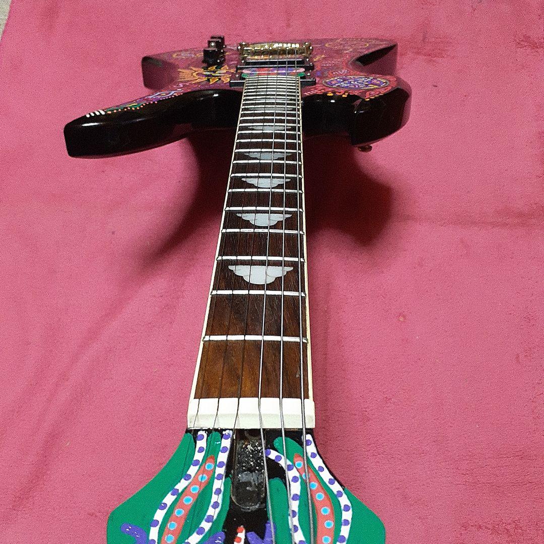 【良・美品】サイケペイント・hideモデル。モッキンバードエレキギター。