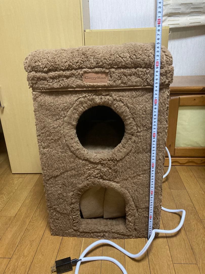 暖房機能付き猫ハウス ブラウン