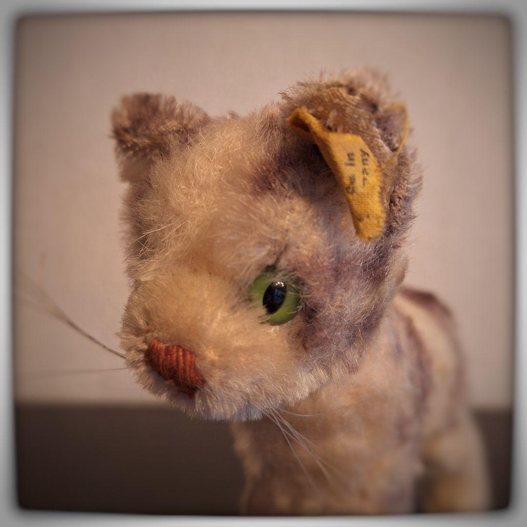 【子猫 Tabby タビー 14cm】ヴィンテージ シュタイフ 美品