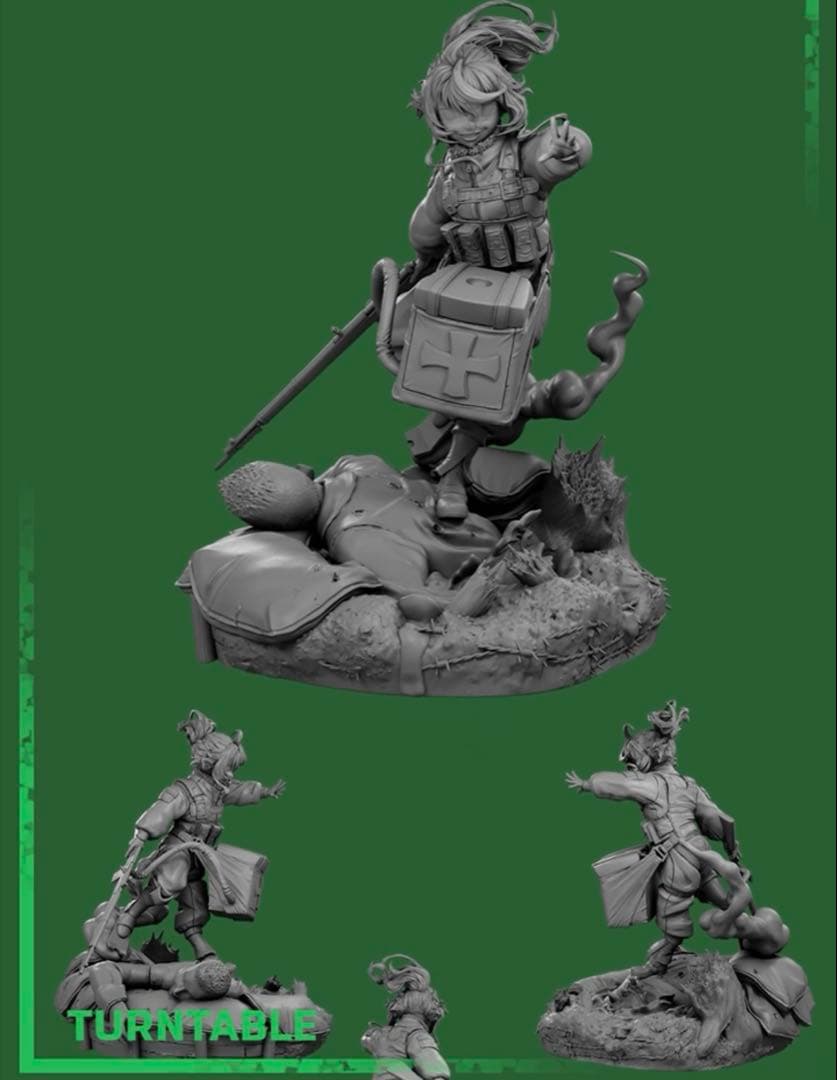 ターニャ　幼女戦記　フィギュア　ガレージキット　未塗装未組立