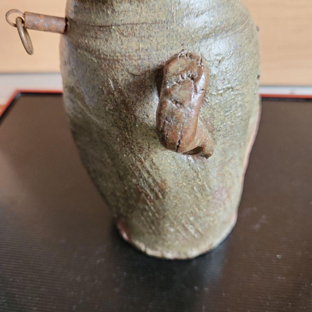 古唐津叩き掛花入れ