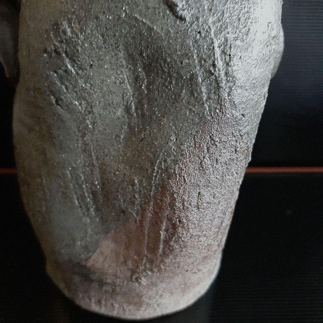 古唐津叩き掛花入れ