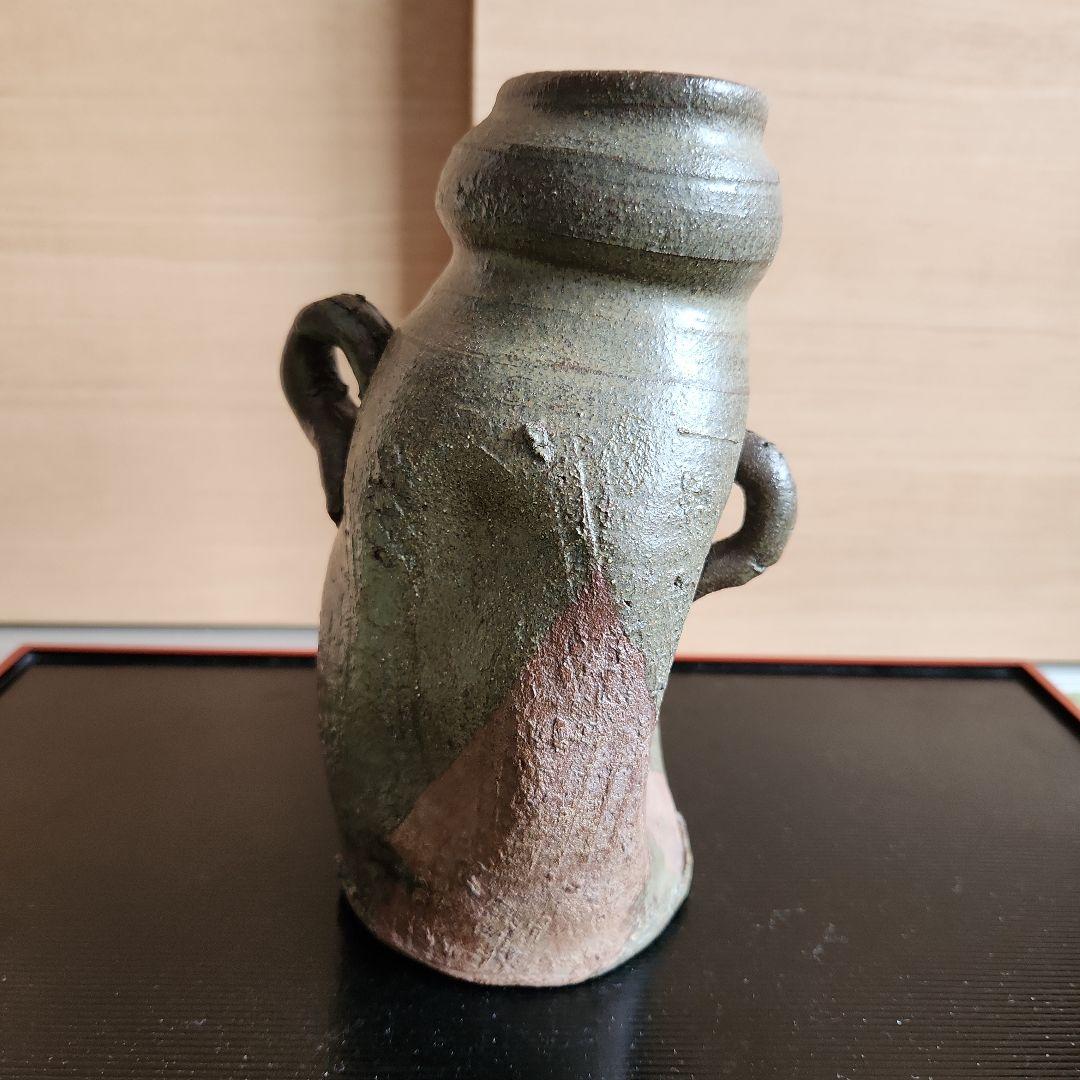 古唐津叩き掛花入れ