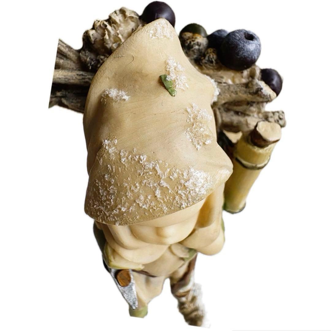 頭上に葉が描かれているレア品　与勇輝　森の妖精　『山を下りるチュチュ』　陶磁器